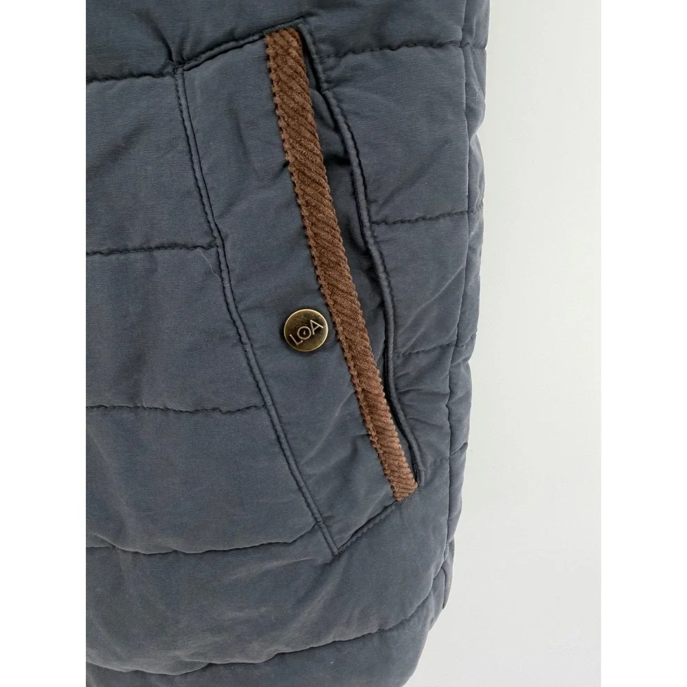 Rail Riders The Rambler Vest Mens Small Navy Blue Quilted Wool‎ Blend RR-WCQV